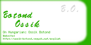 botond ossik business card